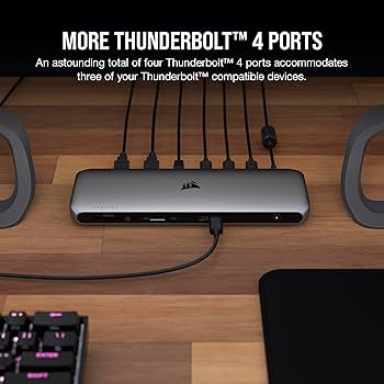 Corsair TBT200 Thunderbolt 4 Dock - Versatile Connectivity